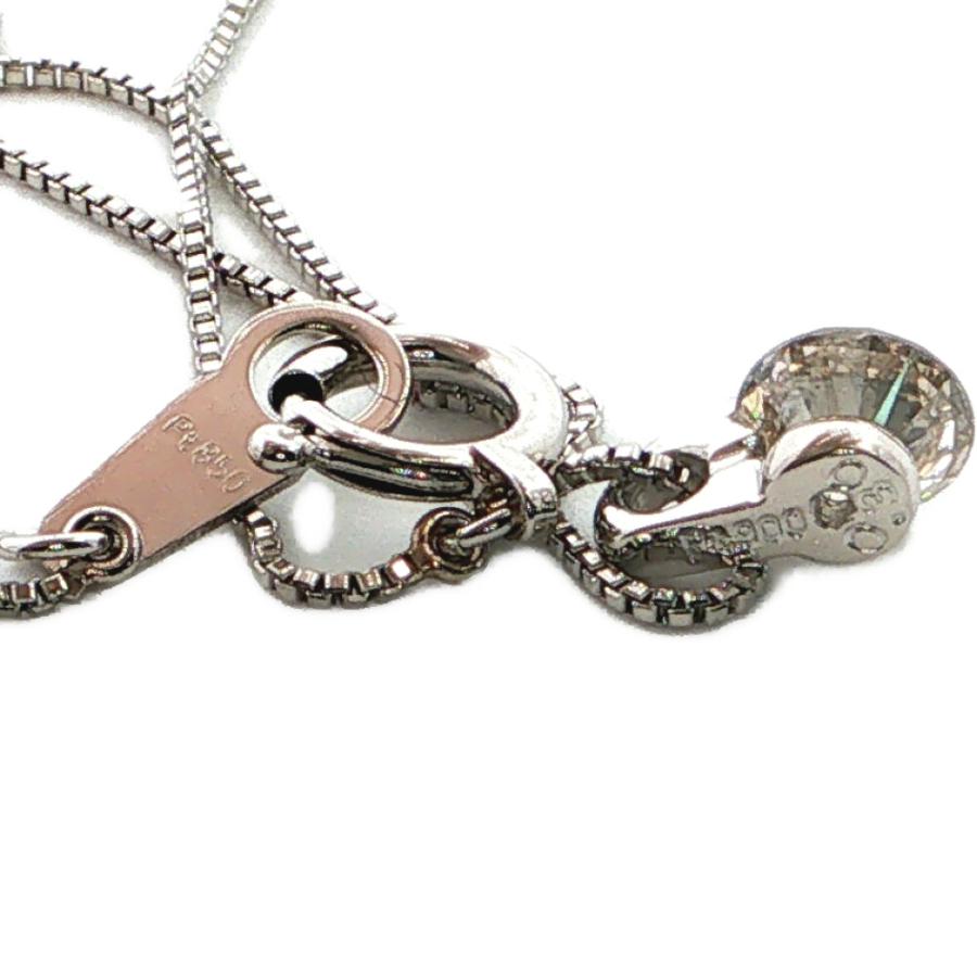 0.3ct シンプルライン プチ ダイヤモンドネックレス ペンダント Pt900 