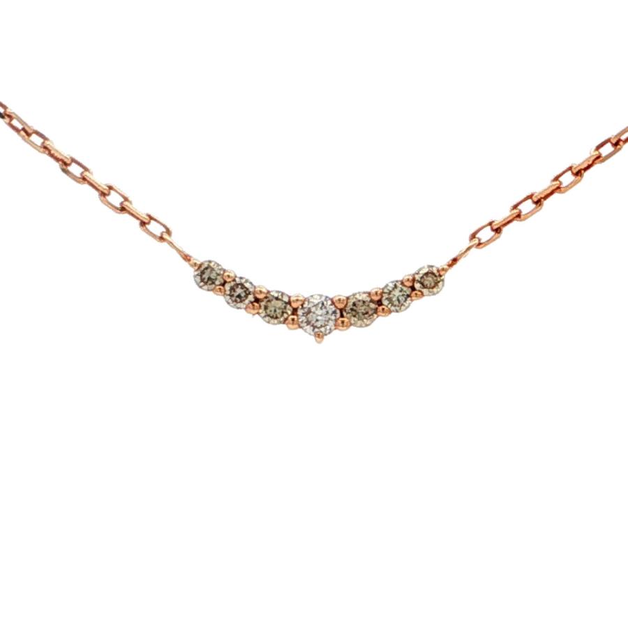 agete（アガット） 0.05ct ダイヤモンド シンプル ネックレス K10PG