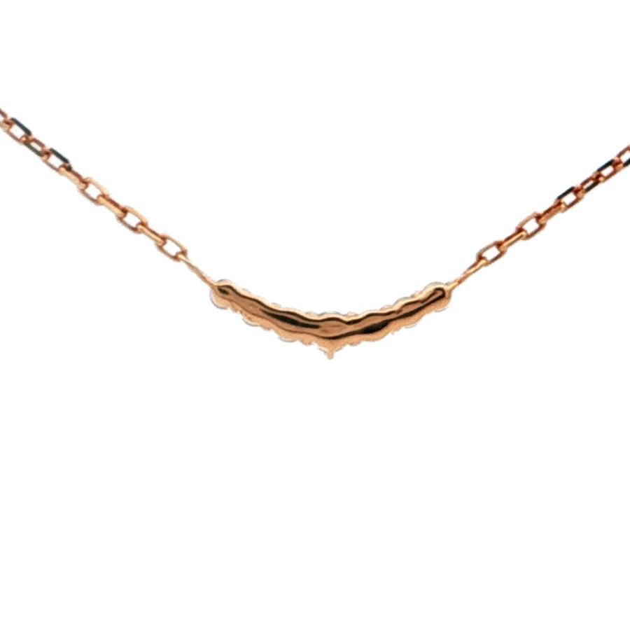 agete（アガット） 0.05ct ダイヤモンド シンプル ネックレス K10PG