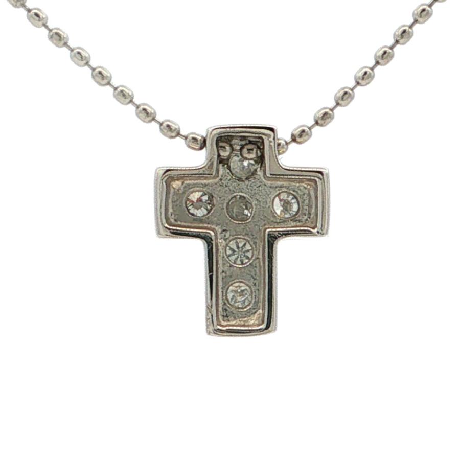 0.12ct シンプルライン クロスモチーフ 6P ダイヤモンドネックレス