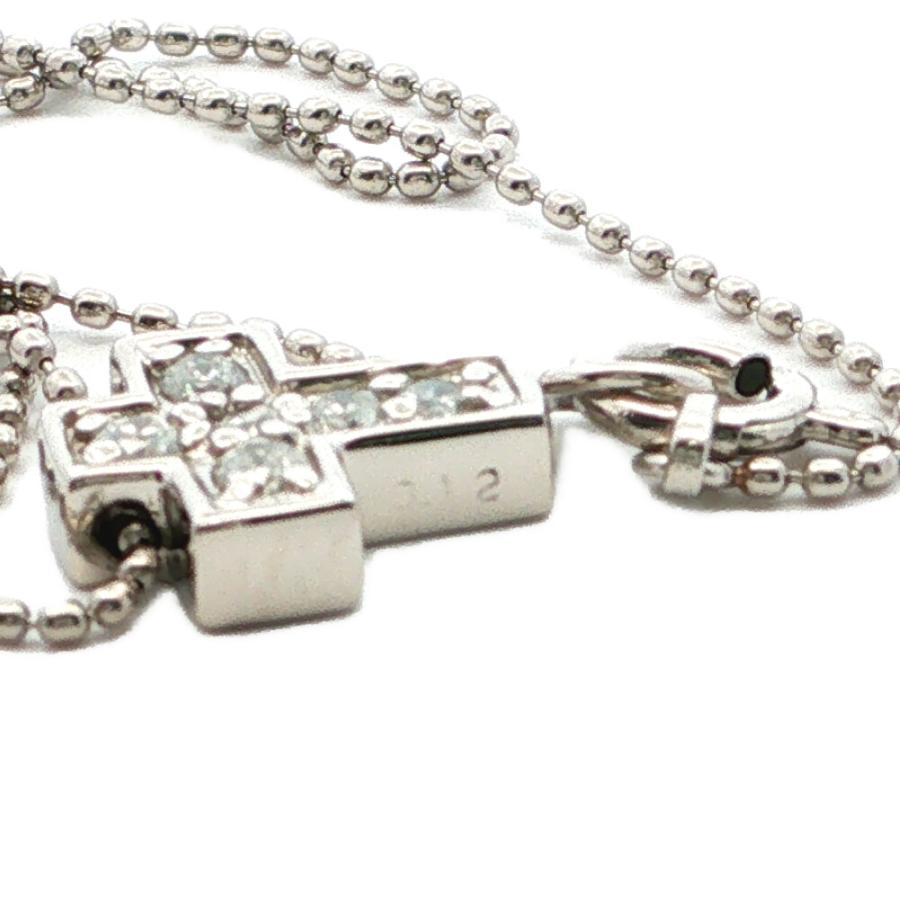 0.12ct シンプルライン クロスモチーフ 6P ダイヤモンドネックレス