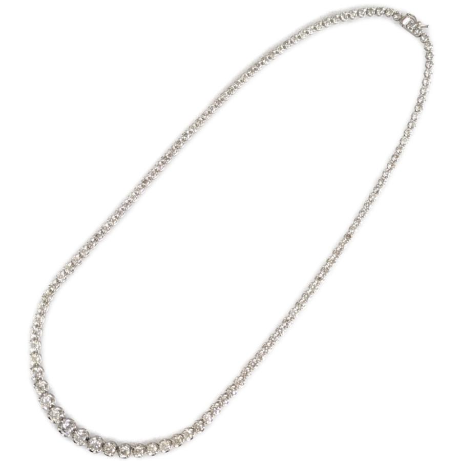 10.00ct テニスセッティング グラデーション ダイヤモンドネックレス 