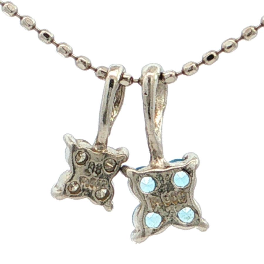 0.08ct フラワーモチーフ 4P ダイヤモンドネックレス ペンダント Pt900