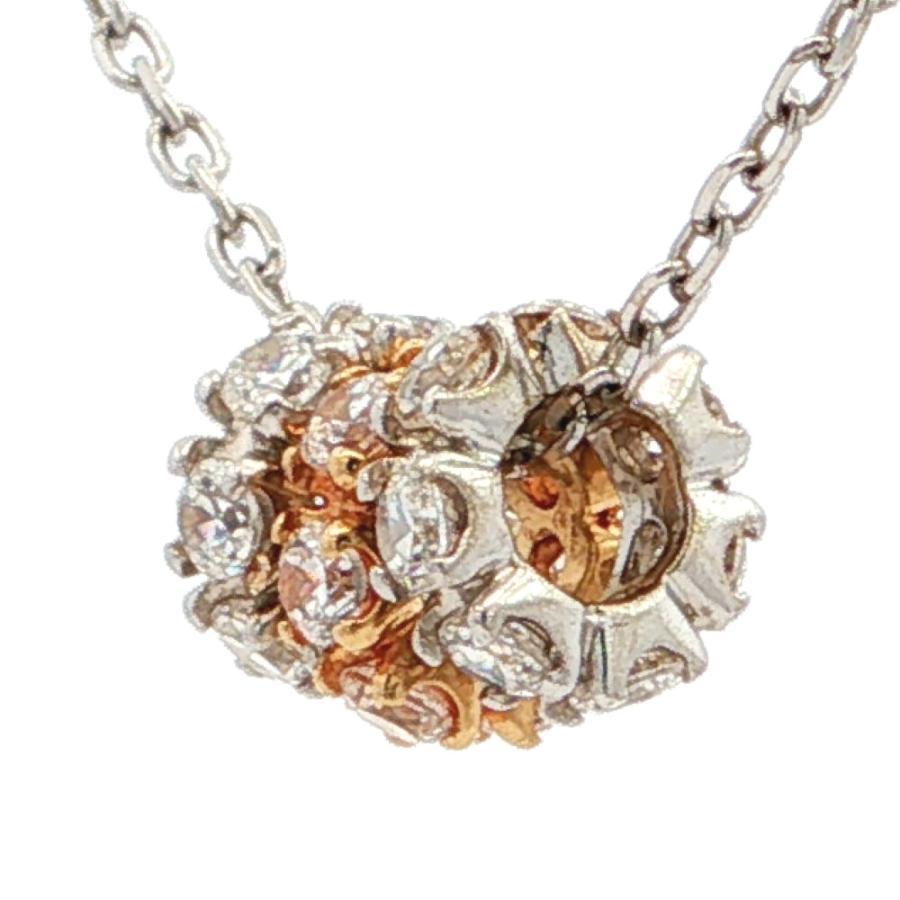 MIKIMOTO（ミキモト） ダイヤモンドネックレス ペンダント K18Y+W/750