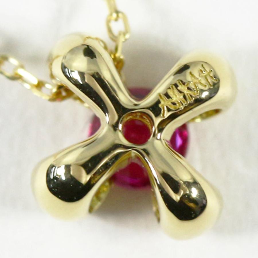 AHKAH（アーカー） エンゼルクロス クローバーモチーフ 1P・ルビー