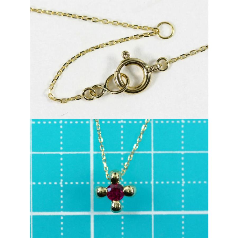 AHKAH（アーカー） エンゼルクロス クローバーモチーフ 1P・ルビー