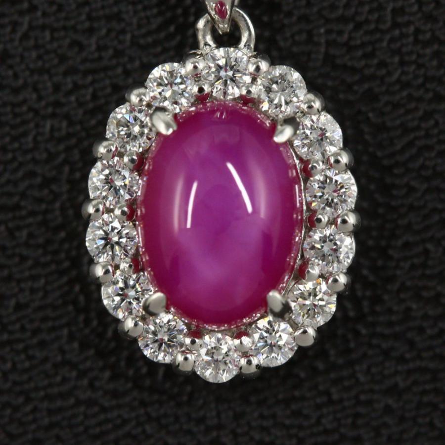 クレサンベール(京セラ) 再結晶 スタールビー ダイヤモンドネックレス