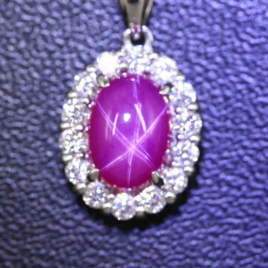 クレサンベール(京セラ) 再結晶 スタールビー ダイヤモンドネックレス