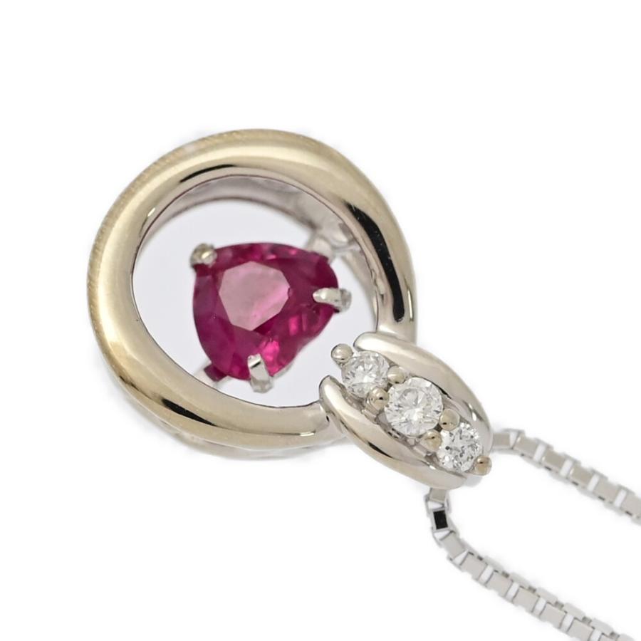 RU0.3ct/FD:0.03ct/ハートモチーフ ルビー・ダイヤモンド