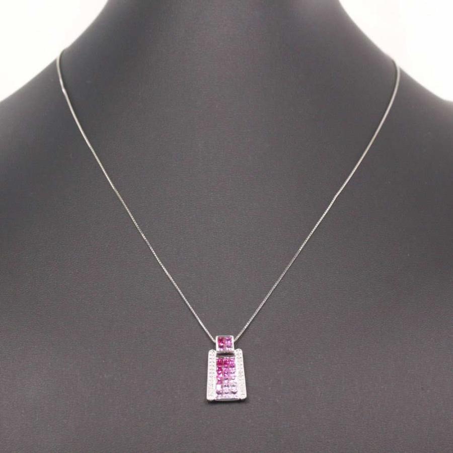 プリンセス ミステリーセッティング ピンクサファイア ルビー ダイヤモンドネックレス ペンダント K18wg Rf4 H 3502 Nsaa0371l リファスタ Yahoo ショッピング店 通販 Yahoo ショッピング