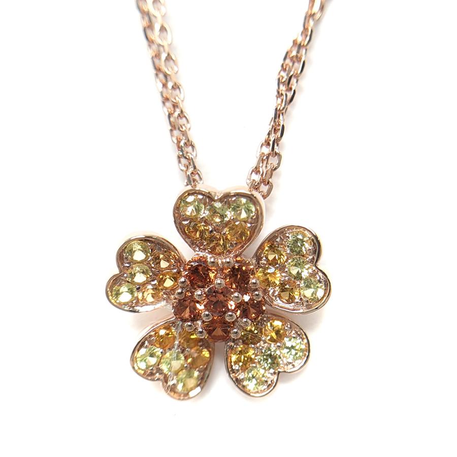 Aoyama フラワーモチーフ ネックレス ヴァンドーム青山 フラワーモチーフ・サファイアネックレス