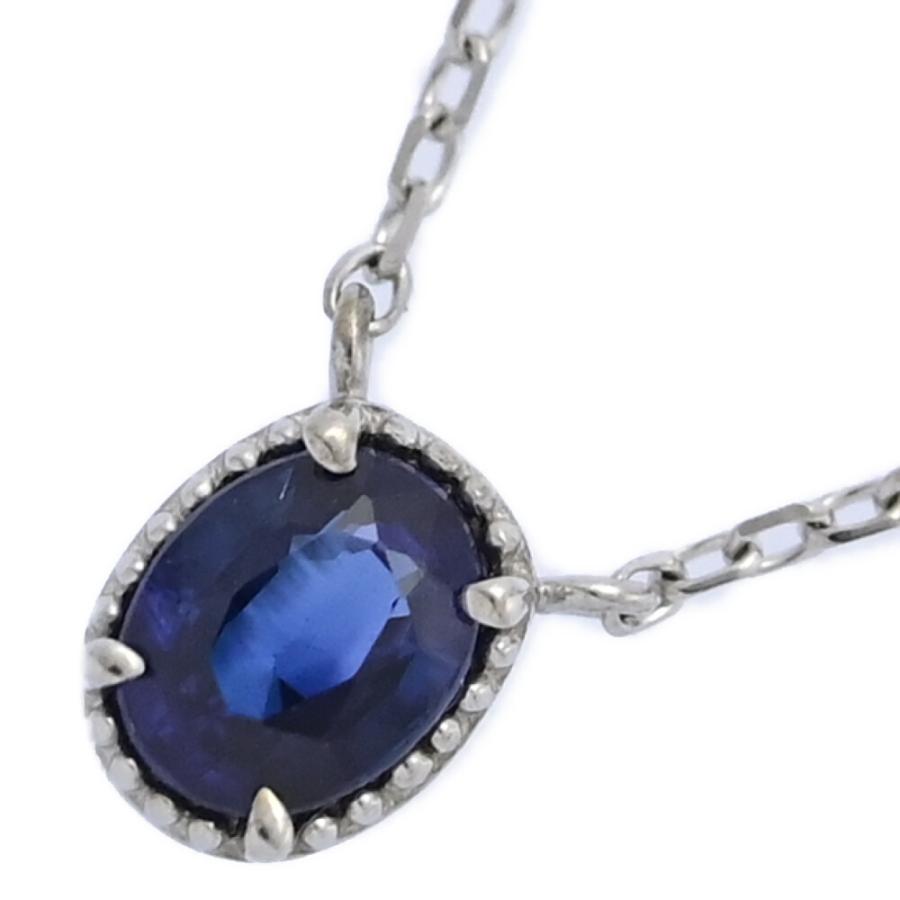 美品 0.29ct ビジュード 1粒 ロイヤルブルー サファイア ネックレス 