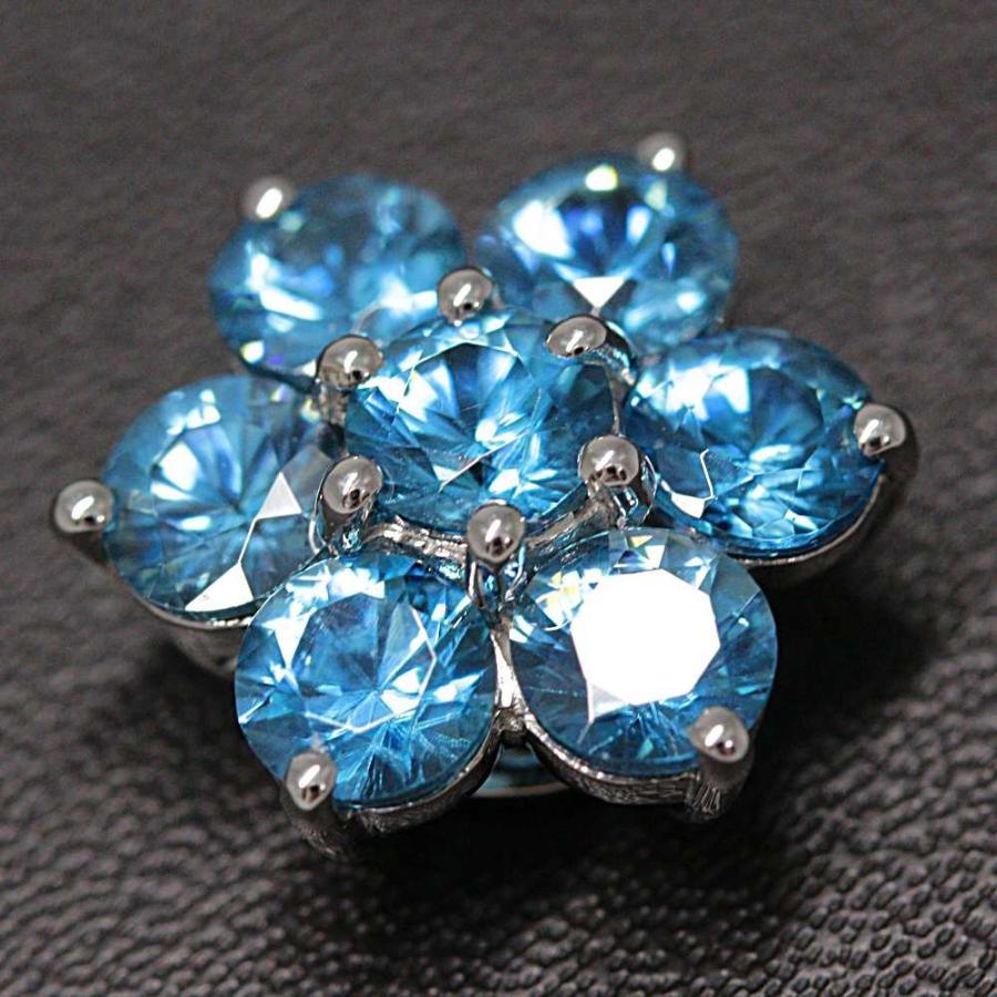 ジェムティービーGSTV(GemsTV) フラワーモチーフ 7P・ブルージルコン