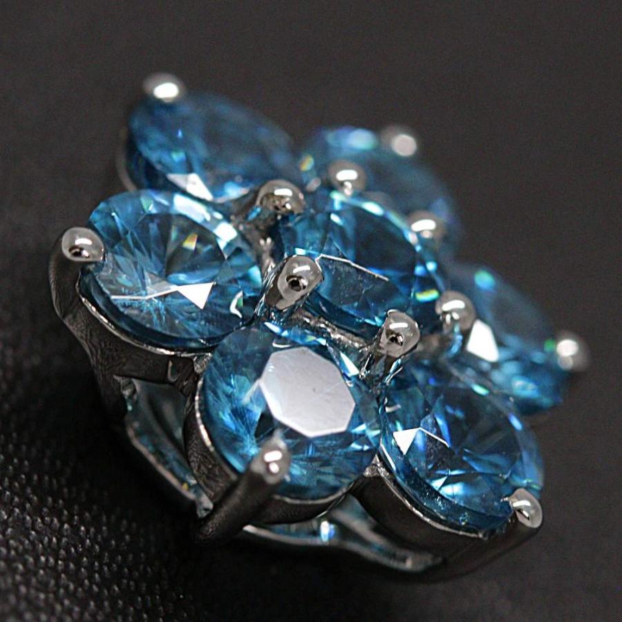 ジェムティービーGSTV(GemsTV) フラワーモチーフ 7P・ブルージルコン