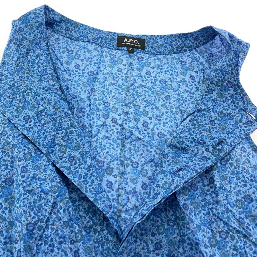 アーペーセー 花柄オールインワンワンピース 1 40 ブルー A P C Apc 翌日配送可 Rf4 B Oaoa1649l リファスタ Yahoo ショッピング店 通販 Yahoo ショッピング