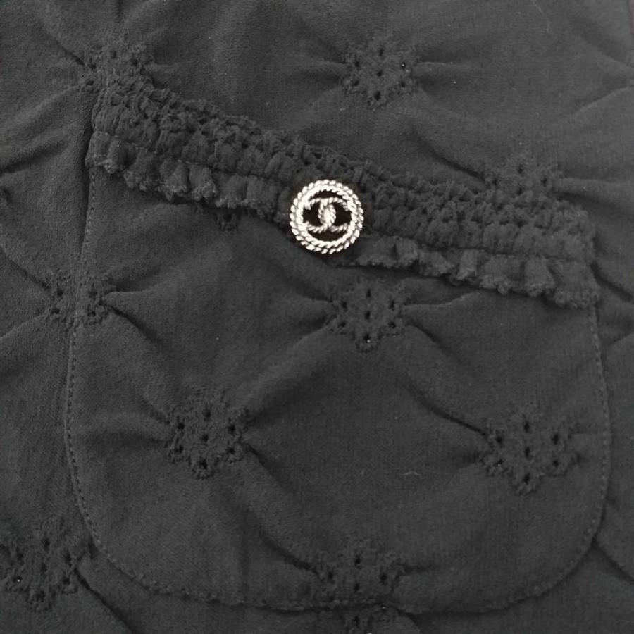 Chanel ノースリーブミニワンピース ブラック CHANEL シャネル ワンピース ノースリーブ レディース38