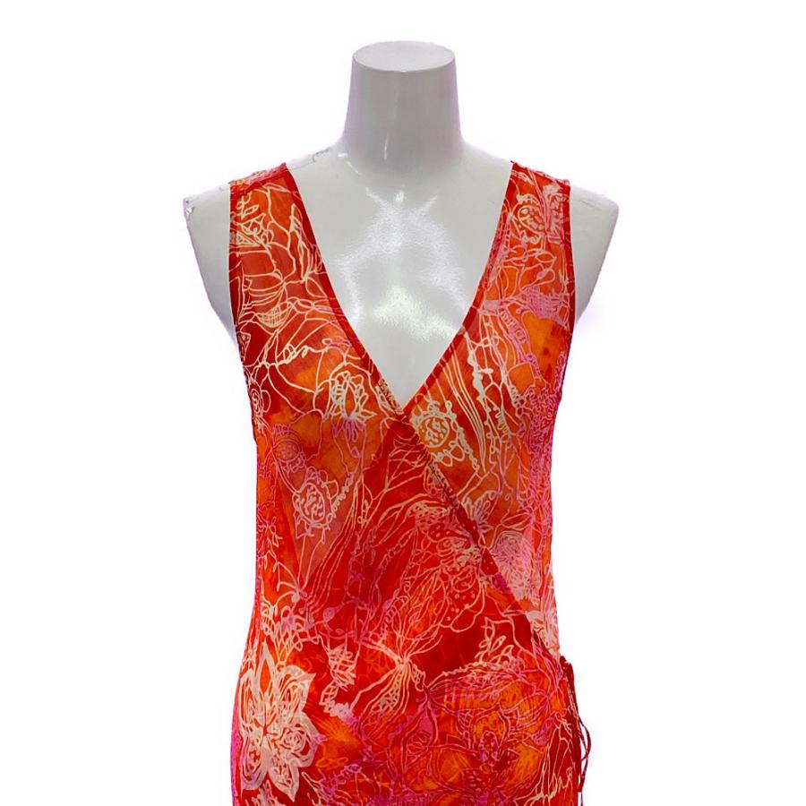 JIM THOMPSON ジムトンプソン　シルク ワンピース JIM THOMPSON】Made in Thailand half sleeve silk one-piece