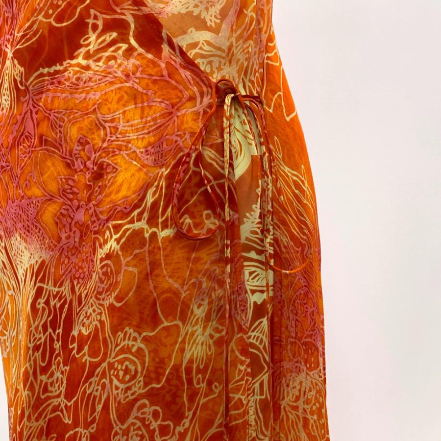 最終価格！新品JIM THOMPSONジムトンプソン リネンマキシワンピース JIM THOMPSON】Made in Thailand half sleeve silk one-piece