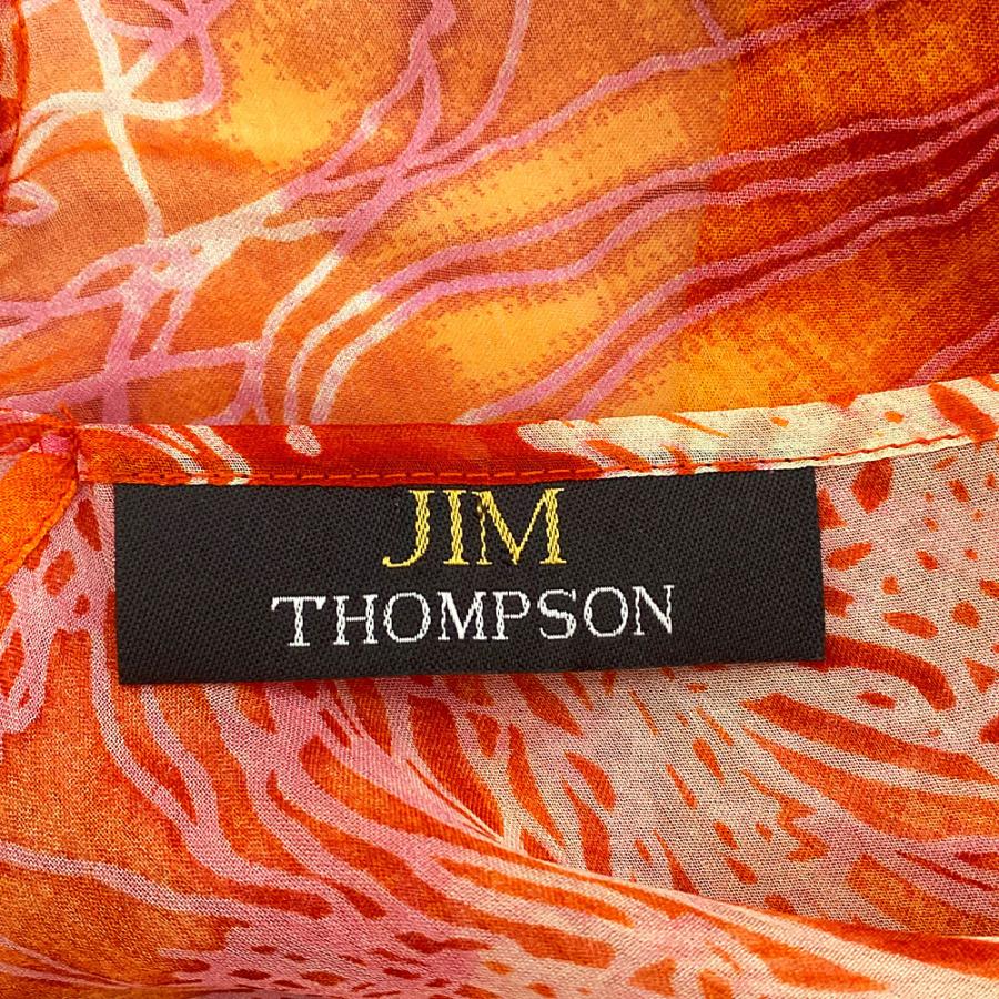 JIM THOMPSON ジムトンプソン　シルク ワンピース JIM THOMPSON】Made in Thailand half sleeve silk one-piece
