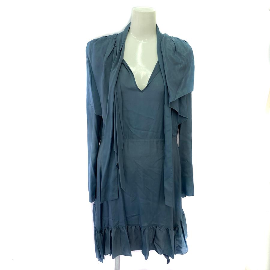 SEE BY CHLOE（シーバイクロエ） タイ付きティアードドレスワンピース  