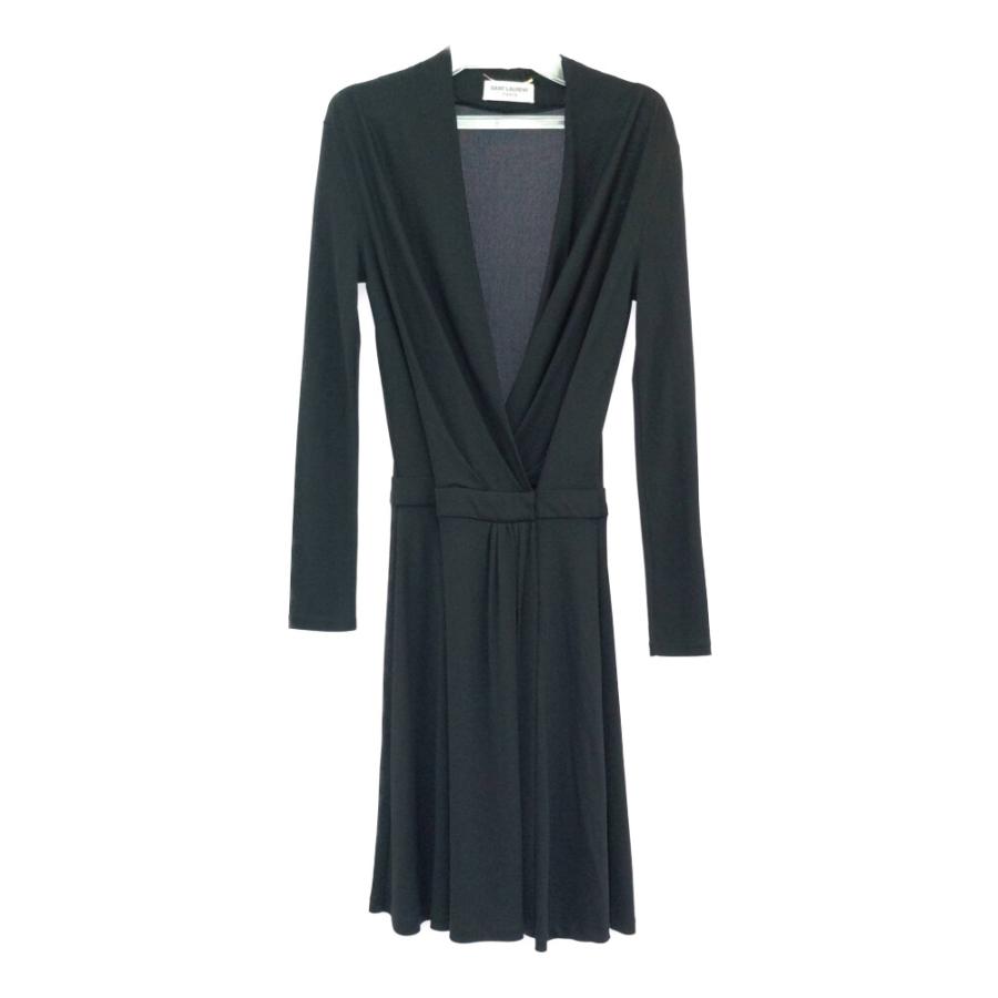 サンローランパリ レーヨンシルク パーティードレス ワンピース/357482  