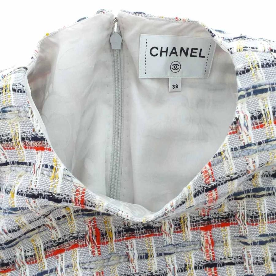CHANEL 超美品・シャネル DRESS COTTON TWEED・半袖・ワンピース