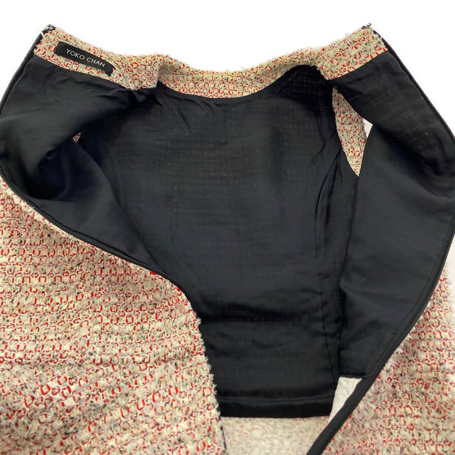 【極美品】 YOCO CHAN ツイード バルーンワンピース ノースリーブ 38 ヨーコチャン ノースリーブ・ツイードバルーンワンピース/YCD