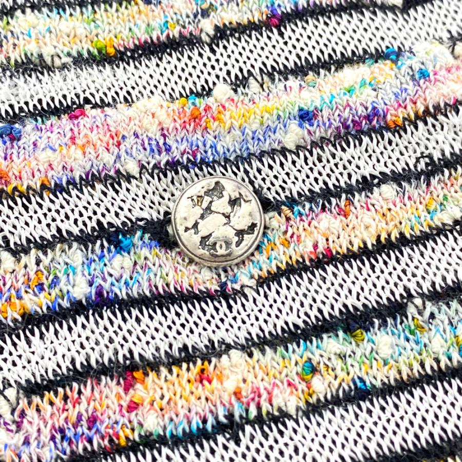 CHANEL シャネル ツイード調サマーニットボーダーノースリーブ CHANEL シャネル ツイード調サマーニットボーダーノースリーブ