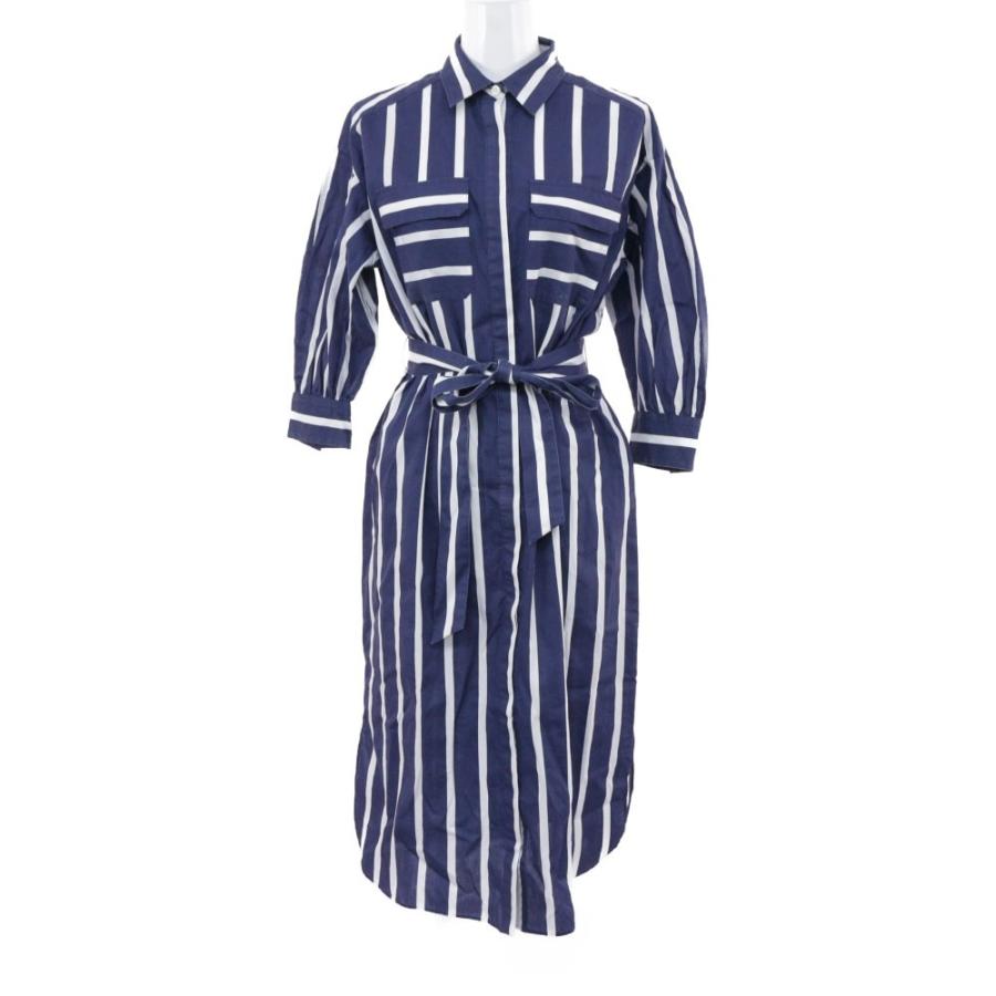グレースクラス 19SS・ストライププリントシャツワンピース/29131244-0  