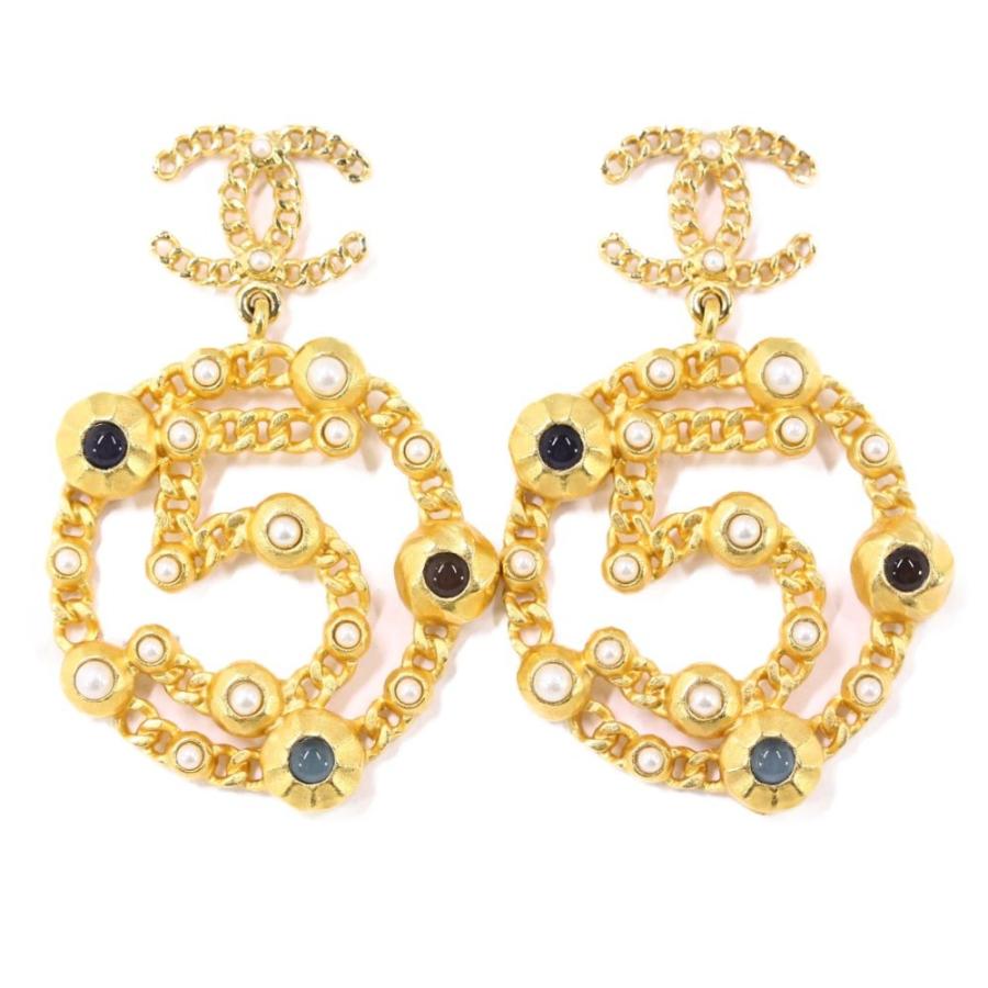 CHANEL シャネル ココマーク NO.5 ストーン×パールスウィング