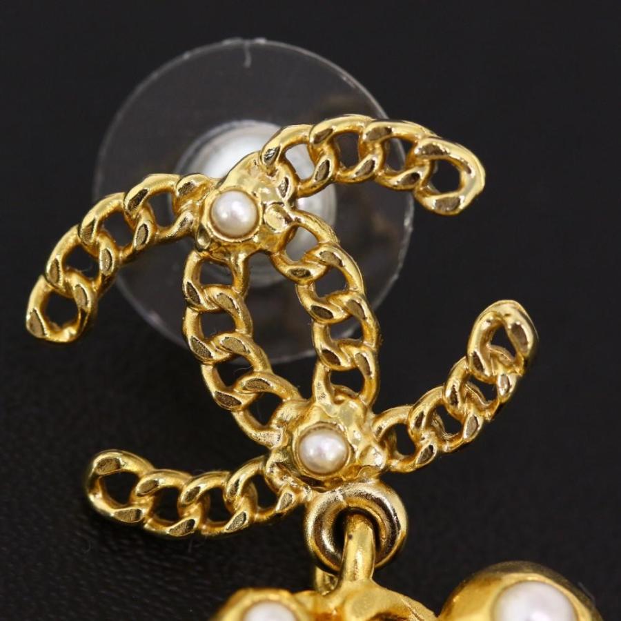 CHANEL（シャネル） ココマーク NO.5 ストーン×パールスウィングピアス