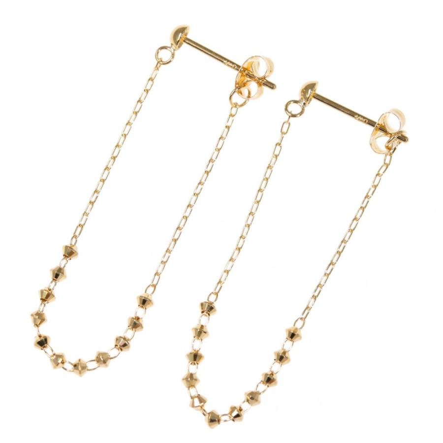 AHKAH ミモザピアス／チェーンピアス AHKAH（アーカー） ミモザ・チェーンピアス/K18YG/750-0.5g