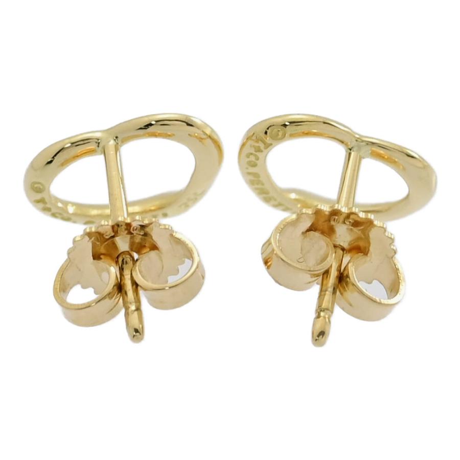 ティファニー　エルサペレッティ　オープンハートピアス　イエローゴールド　片耳 エルサ・ペレッティ™ オープン ハート ピアス パヴェ