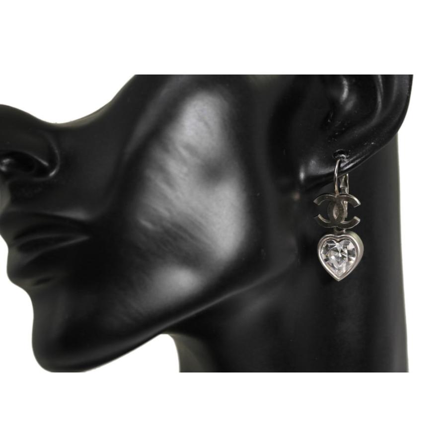 CHANEL ハートモチーフ ピアス シャネル CHANEL ココマーク ハートピアス I24P刻印 ABC742 ピアス