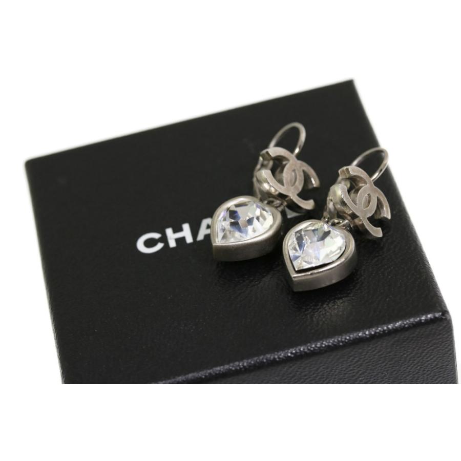 CHANEL ハート型シルバーピアス 質屋かんてい局オンラインショップ / シャネル Chanel ハート