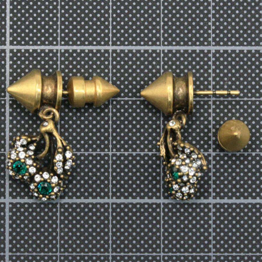 GUCCI グッチ チェリー スタッズピアス/合金/メッキ-12.2g