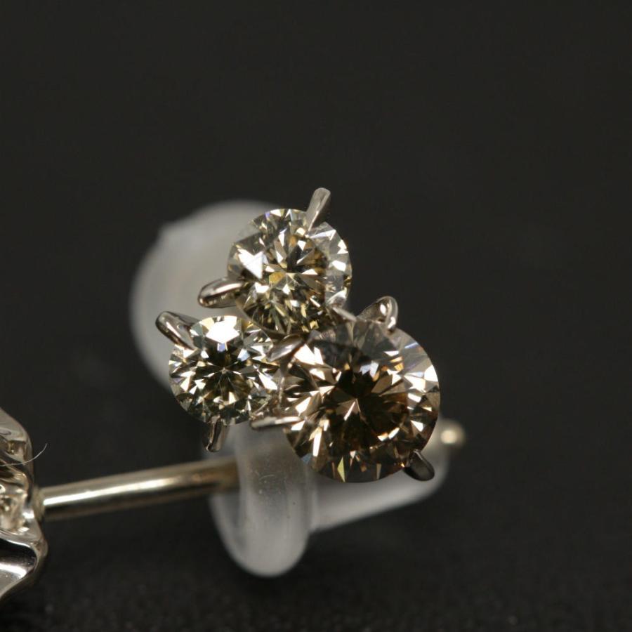 新品仕上げ・カシケイ ムク/muku・ブラウンダイヤモンドピアス  