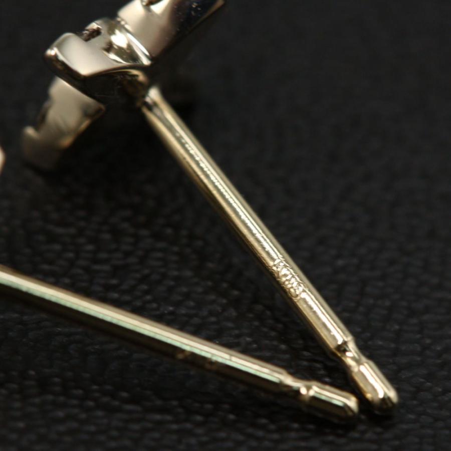 カシケイ ネイキッド ブラウンダイヤモンド スタッドピアス/K18BG/750