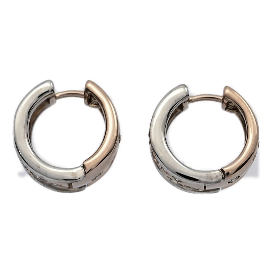 カシケイ　プラチナ　ブラウン ダイヤモンド　フープピアス カシケイ メランジェバンド/MELANGE BAND・フープ 32P・ブラウン