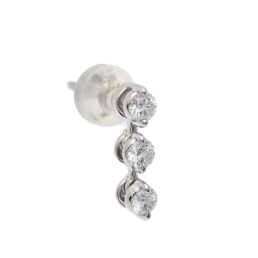 0.2ct/WAKO 和光 3連セッティング・4月 誕生石 3P・片耳ピアス 
