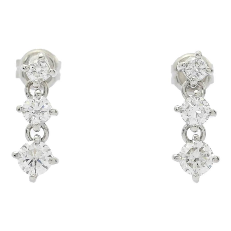 も*ん様 ジュエリーマキ 3ストーン ダイヤピアス 0.32ct/FD:0.32ct/Jewelry MAKI ジュエリーマキ 3連 セッティング 4月