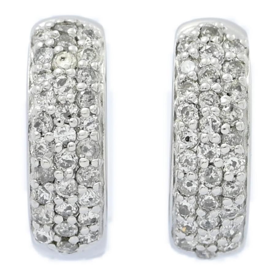 0.25ct/FD:0.25ct/ループ・フープ ダイヤモンド ピアス/K18WG/750-3.3g  