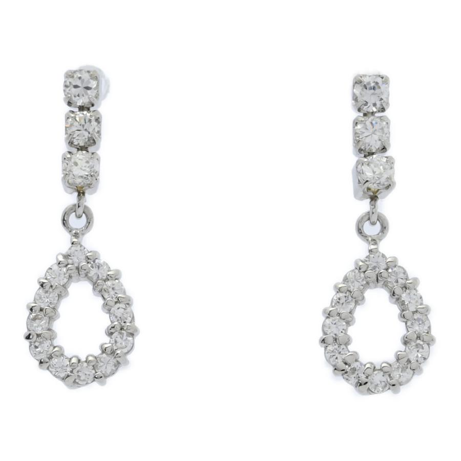 0.2ct/FD:0.2ct/ドロップモチーフ ダイヤモンド ピアス/K14WG