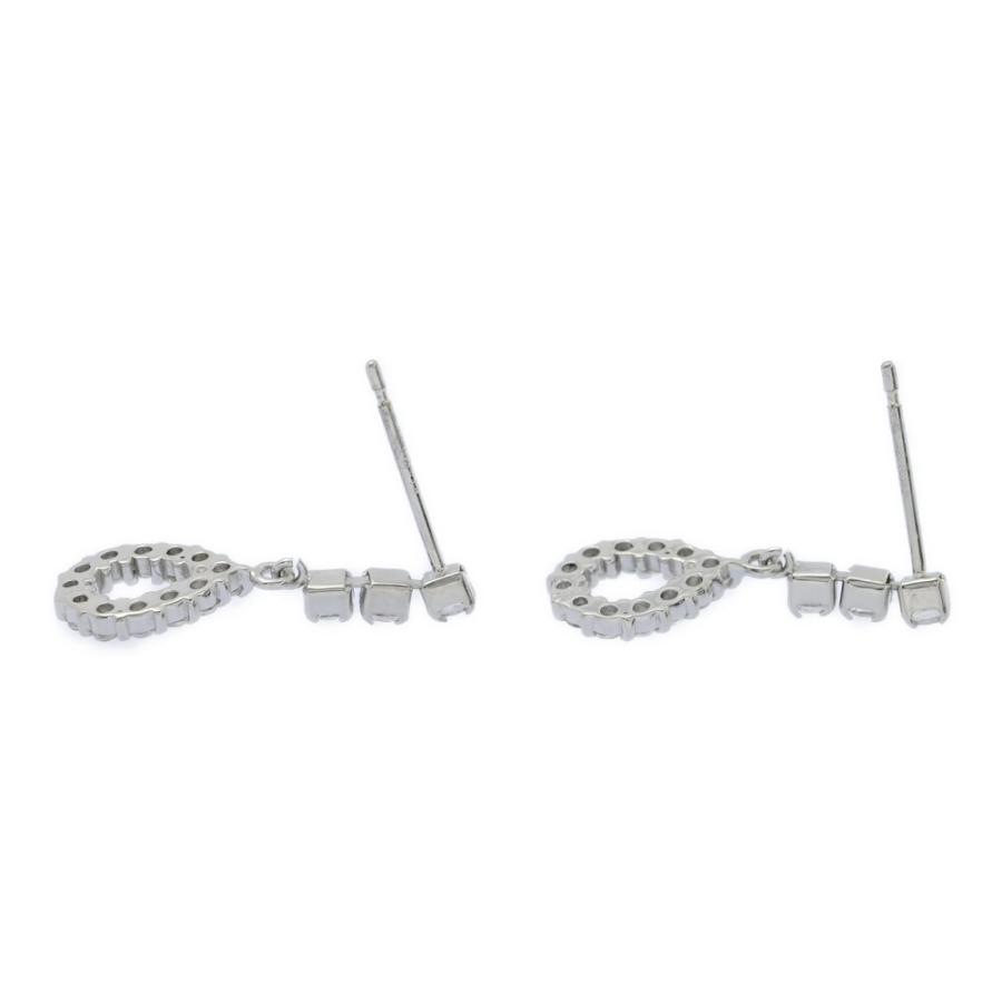 0.2ct/FD:0.2ct/ドロップモチーフ ダイヤモンド ピアス/K14WG/585-1.2g  