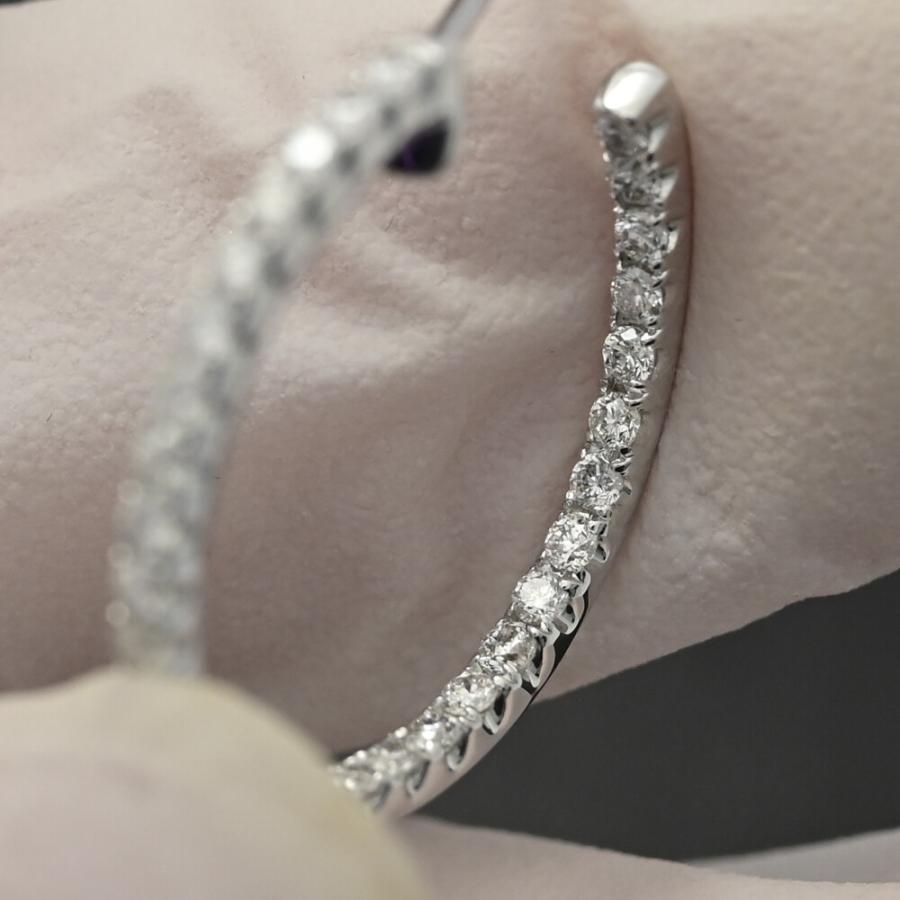 ダイアモンドフープピアス 0.7ct/ダイヤモンド フープ・ピアス/K18WG/750-3.6g/ホワイトゴールド