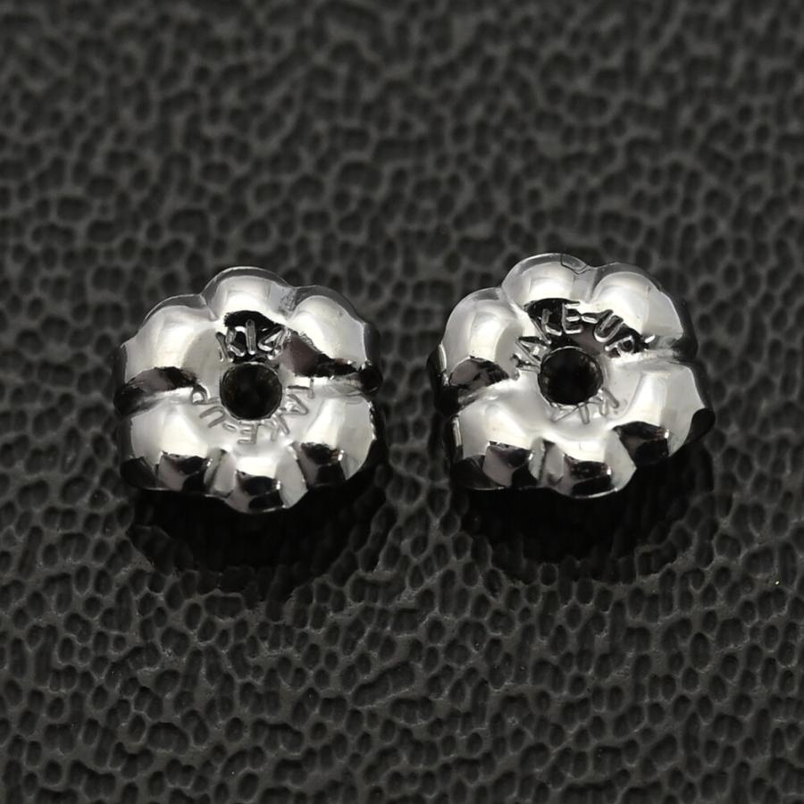 0.07ct/FD:0.07ct/フラワーモチーフ・ダイヤモンド ピアス/K14WG/585