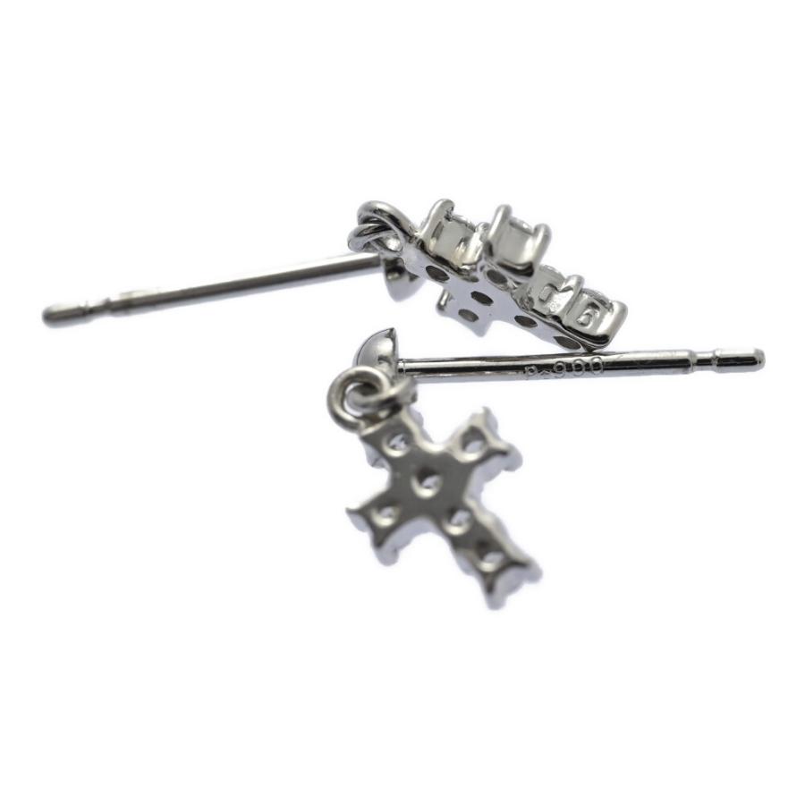 ダイヤモンド　ピアス　　0.832㌌　プラチナ900 クロス型片方のみ Pt900ダイヤモンドクロス型ピアス ダイヤ 0.832㌌ プラチナ900 クロス