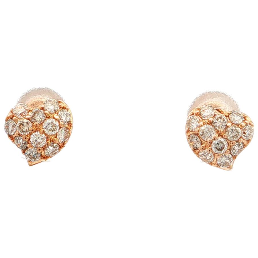 0.34ct KUMIKYOKU 組曲 シンプルライン ペアスタッド ハートモチーフ 