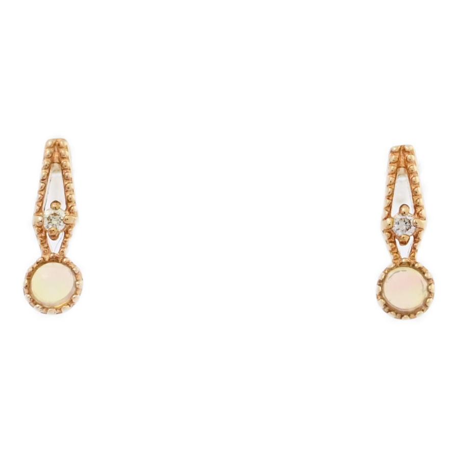 agete 0.05ct/0.05ct/agete アガット ホワイト・オパール ダイヤモンド  