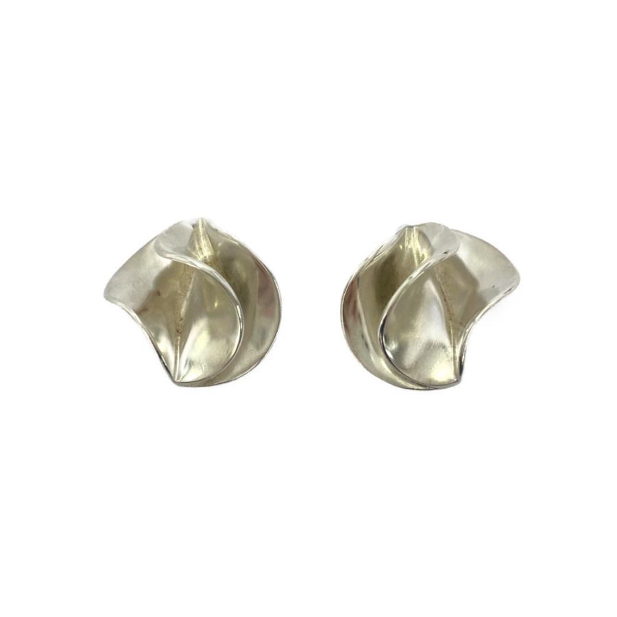 ジョージジェンセン ウェーブイヤリング/Sv925-21.9g/シルバー  